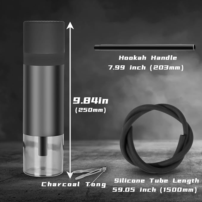 Portable Hookah With Everything Great For Car Travel Include All Hookah Accessories