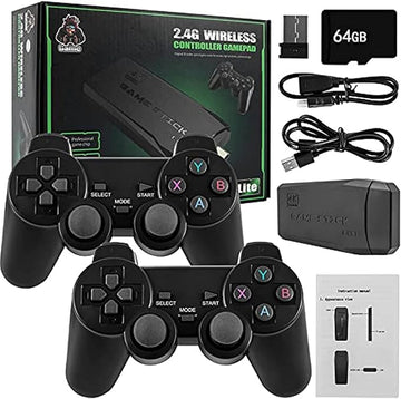 Wireless Controller Gamepad, Plug & Play Video Game Stick Built in 10000+ Games