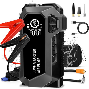 Multi-functional Car Jump Starter With Air Compressor