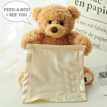 Peek-A-Boo Teddy, Plush Toy Scarf Bear Interactive Toy Cute Plush Bear